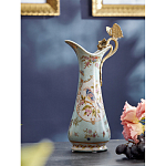 Кувшин с цветочным рисунком и бронзовой ручкой Blue Garden варинант исполнения - 2 | Loft Concept в Новосибирске