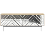 Длинная тумба с зеркальным декором Serena варинант исполнения - 13 | Loft Concept в Новосибирске