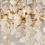 Люстра подвесная золотого цвета с декоративными ветвями и прозрачными рельефными подвесками FAIRYTREE Light варинант исполнения - 9 | Loft Concept в Новосибирске