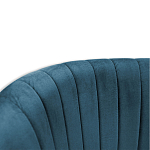 Барный стул со спинкой на 4-х деревянных ножках Синий Велюр Ava Charm варинант исполнения - 3 | Loft Concept в Новосибирске