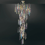 Люстра с голубыми и прозрачными подвесками в форме капель Blue Drop Chandelier варинант исполнения - 2 | Loft Concept в Новосибирске