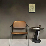 Дизайнерский журнальный столик чёрный с круглой столешницей Arycy варинант исполнения - 6 | Loft Concept в Новосибирске