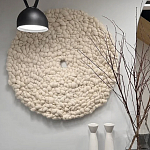 Панно на стену из шерсти мериноса Белый Круг  варинант исполнения - 3 | Loft Concept в Новосибирске