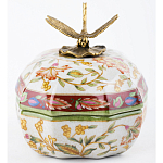 Фарфоровая шкатулка с бронзовой стрекозой Eden Garden варинант исполнения - 3 | Loft Concept в Новосибирске