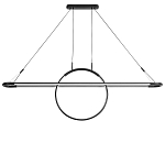 Светодиодная люстра Black LED Circle and Oval Lamp варинант исполнения - 2 | Loft Concept в Новосибирске