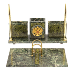 Настольный письменный набор из змеевика с гербом России Successful Leader варинант исполнения - 1 | Loft Concept в Новосибирске