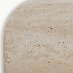 Консоль с овальной столешницей и фактурным деревянным основанием Enzo варинант исполнения - 4 | Loft Concept в Новосибирске