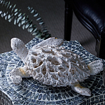 Статуэтка черепаха с ажурным панцирем и детализированной текстурой в белом цвете Marine Accessories варинант исполнения - 7 | Loft Concept в Новосибирске