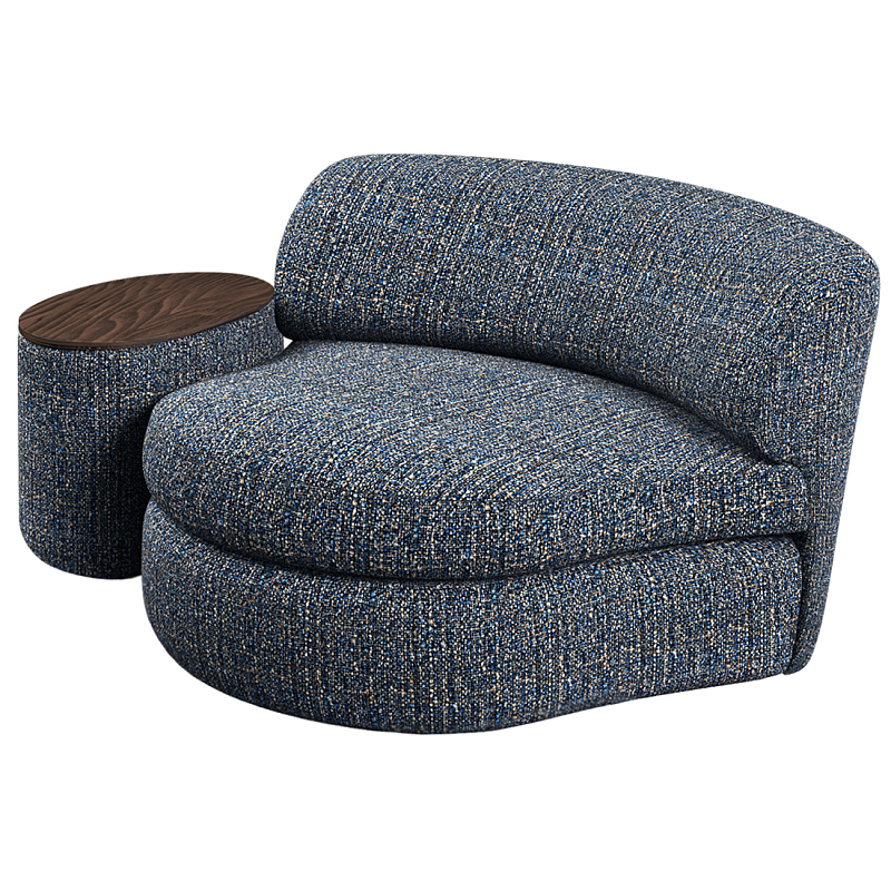 Кушетка со столиком Ulysses Синий Орех в Новосибирске | Loft Concept 