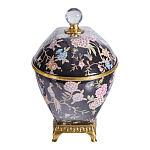 Шкатулка черного цвета с цветочной росписью Eden Garden варинант исполнения - 3 | Loft Concept в Новосибирске