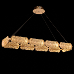Люстра прямоугольная с текстурным природным рисунком IceFlame варинант исполнения - 1 | Loft Concept в Новосибирске