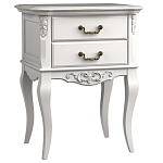 Тумба прикроватная белого цвета из массива бука в стиле прованс White Provence варинант исполнения - 1 | Loft Concept в Новосибирске