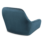 Стул с мягкой синей обивкой из велюра и подъемно-поворотным механизмом на черных колесиках Harper Blue варинант исполнения - 3 | Loft Concept в Новосибирске