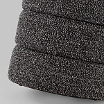 Пуф Three Gray в ткани букле серого цвета варинант исполнения - 6 | Loft Concept в Новосибирске