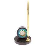 Часы настольные с ручкой из натурального камня Stone Clock варинант исполнения - 1 | Loft Concept в Новосибирске