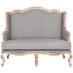 Диван двухместный из массива бука светло-серый Solid Luxury варинант исполнения - 1 | Loft Concept в Новосибирске