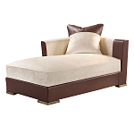 Элитарная современная кушетка Birmingham с кожаными вставками  варинант исполнения - 1 | Loft Concept в Новосибирске