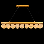 Люстра линейная прямоугольная с сферическими плафонами Phased Spheres варинант исполнения - 2 | Loft Concept в Новосибирске