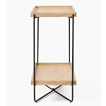 Консоль деревянной столешницей и полкой Wooden Table Top and Shelf варинант исполнения - 1 | Loft Concept в Новосибирске