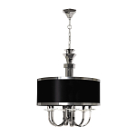 Люстра подвесная круглая с черным абажуром и чашей крепления в форме многогранника Natural Concepts варинант исполнения - 2 | Loft Concept в Новосибирске