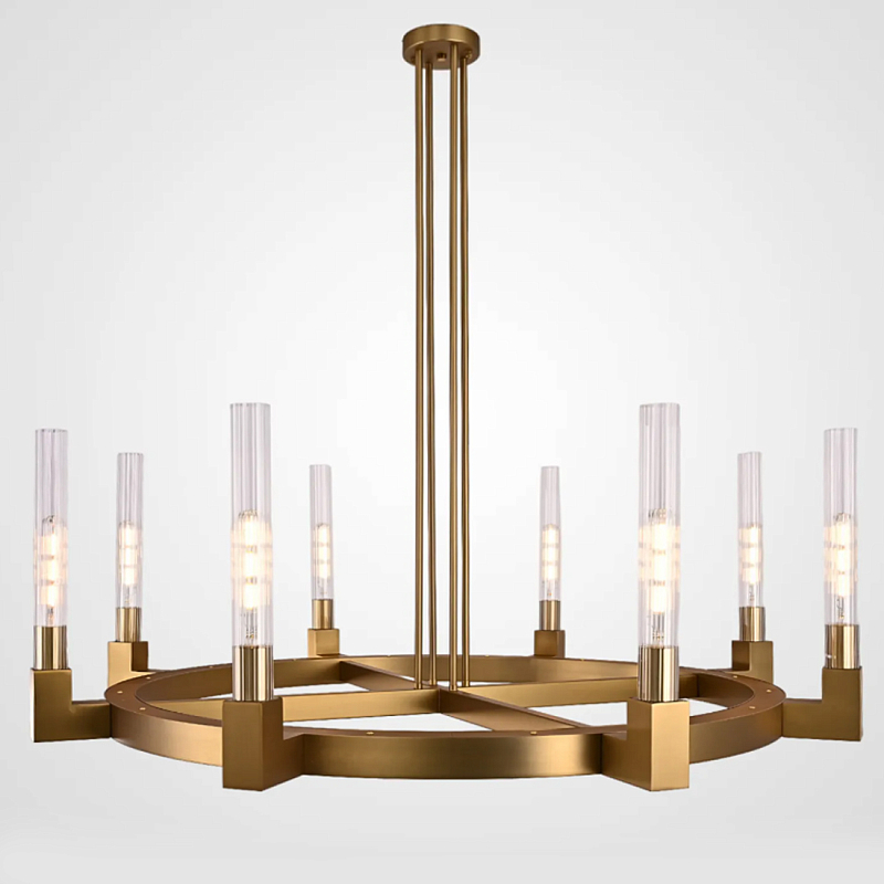 Люстра CANELLE Round Chandelier 8 Modern Brass Латунь в Новосибирске | Loft Concept 