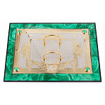 Настольный письменный набор из малахита и долерита с декором в виде герба России Leader Organizer варинант исполнения - 4 | Loft Concept в Новосибирске