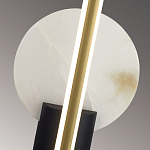 Бра с круглым плафоном из алебастра и бронзовой декоративной стрекозой 45 Alaris  варинант исполнения - 6 | Loft Concept в Новосибирске