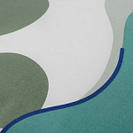 Подушка декоративная хлопковая мятного цвета с абстрактным принтом Elysian Flow Breeze варинант исполнения - 3 | Loft Concept в Новосибирске