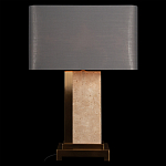 Настольная лампа с основанием из натурального камня c серым прямоугольным абажуром Lapis Tiburtinus варинант исполнения - 2 | Loft Concept в Новосибирске