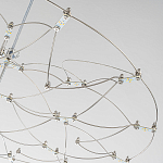 Люстра подвесная с тонкой металлической конструкцией цвета хром Quasar варинант исполнения - 2 | Loft Concept в Новосибирске