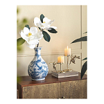 Ваза с мотивами цветущего сада с попугаями Blue Vase Inspired by Nature варинант исполнения - 4 | Loft Concept в Новосибирске