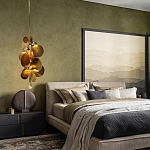 Люстра креативная из дисков цвета латунь Constellation Light and Style варинант исполнения - 3 | Loft Concept в Новосибирске