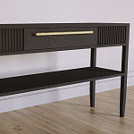 Дизайнерская Консоль с полкой и ящиком Primo Темный орех варинант исполнения - 3 | Loft Concept в Новосибирске