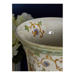 Ваза из фарфора на бронзовом основании Turquoise Blooming Garden варинант исполнения - 7 | Loft Concept в Новосибирске