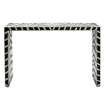 Консоль Дизайнерская Kenya Console ZEBRA Bone Inlay black варинант исполнения - 1 | Loft Concept в Новосибирске
