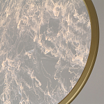 Светодиодный подвесной светильник круглой формы с металлической рамой золотого цвета Marble Glow 47 варинант исполнения - 4 | Loft Concept в Новосибирске