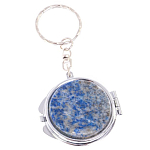 Зеркало брелок карманное двухстороннее из натурального камня Лазурит Stone Mirrors варинант исполнения - 5 | Loft Concept в Новосибирске