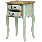 Прикроватная тумба из массива березы светло-бирюзовая Montmartre Provence Bedside Table варинант исполнения - 4 | Loft Concept в Новосибирске