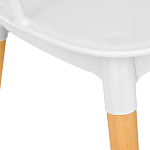 Пластиковый стул на ножках из массива бука Ferret Spiral White варинант исполнения - 5 | Loft Concept в Новосибирске