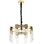 Люстра с прямоугольными хрустальными плафонами Glass Rectangles Gold Chandelier 46 варинант исполнения - 2 | Loft Concept в Новосибирске