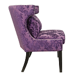 Полукресло с мягкой обивкой из жаккарда на 4-х ножках из массива березы Baroque Armchair violet варинант исполнения - 1 | Loft Concept в Новосибирске