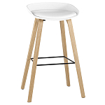 Барный стул на ножках из натурального дерева Boras White варинант исполнения - 1 | Loft Concept в Новосибирске