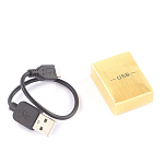 Зажигалка электронная с накладкой из натурального камня Содалит и с USB проводом для зарядки Stone Lighters варинант исполнения - 4 | Loft Concept в Новосибирске