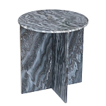 Столик кофейный с столешницей из черного мрамора Compact Black Marble Table варинант исполнения - 2 | Loft Concept в Новосибирске