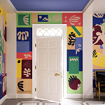 Обои ручная роспись в стиле Арт-деко Jazz Special Colourway on dyed silk with embroidery варинант исполнения - 2 | Loft Concept в Новосибирске