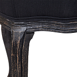 Кресло низкое в стиле прованс Черный Лен Louis French Armchair  варинант исполнения - 4 | Loft Concept в Новосибирске