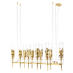 Люстра подвесная прямоугольная с 10-ю цилиндрическими плафонами LIAISON варинант исполнения - 1 | Loft Concept в Новосибирске