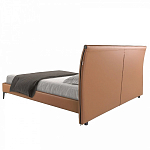 Кровать двуспальная коричневая из экокожи Modern Look варинант исполнения - 4 | Loft Concept в Новосибирске