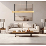 Подвесной светильник линейный из натурального камня Perfection of Geometry варинант исполнения - 8 | Loft Concept в Новосибирске