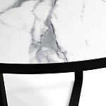Стол обеденный раздвижной со столешницей белый мрамор Magali варинант исполнения - 8 | Loft Concept в Новосибирске